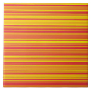 Azulejo De Cerâmica Listras Laranja Vermelho Amarelo