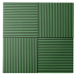 Azulejo De Cerâmica Listras Pretas Verdes Padrão
