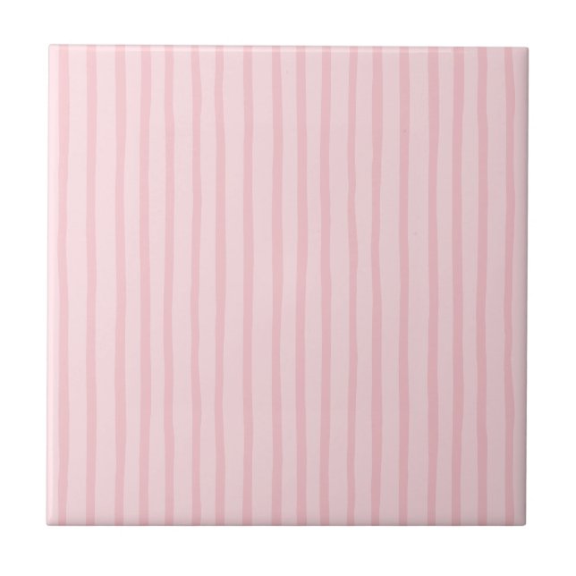 Azulejo De Cerâmica Listras Rosa (Frente)