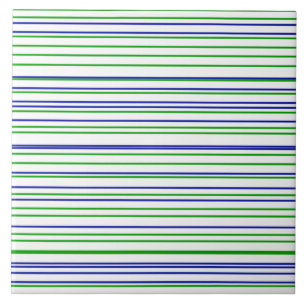 Azulejo De Cerâmica Listras verde azul roxo padrão personalizado moder