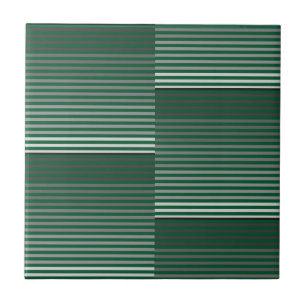 Azulejo De Cerâmica Listras Verdes, Cinza, Preto e Branco