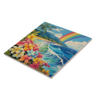 Azulejo De Cerâmica Litógrafo venenoso arte tropical