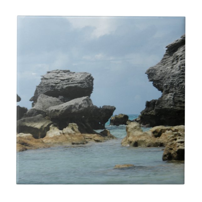 Azulejo De Cerâmica Litoral de Bermuda (Frente)