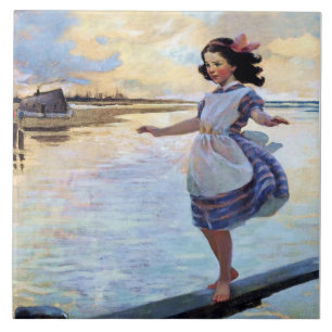 Azulejo De Cerâmica "Little Eml’y" Por Jessie Willcox Smith