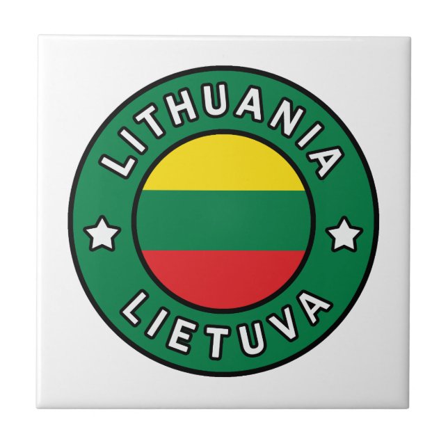 Azulejo De Cerâmica Lituânia Lietuva (Frente)