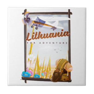 Azulejo De Cerâmica Lituânia - Para um poster de viagens de aventura