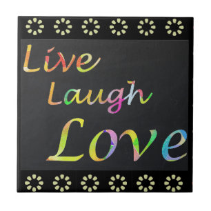 Azulejo De Cerâmica Live Laugh Love