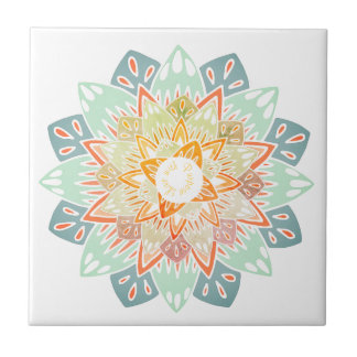 Azulejo De Cerâmica Live with Purpose Mandala