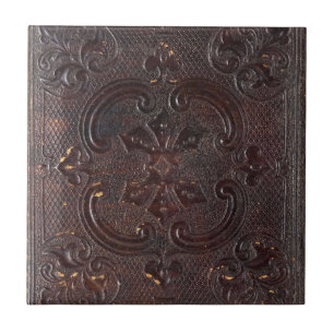 Azulejo De Cerâmica Livro de Couro Antigo Caído