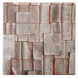 Azulejo De Cerâmica Livros Vintage