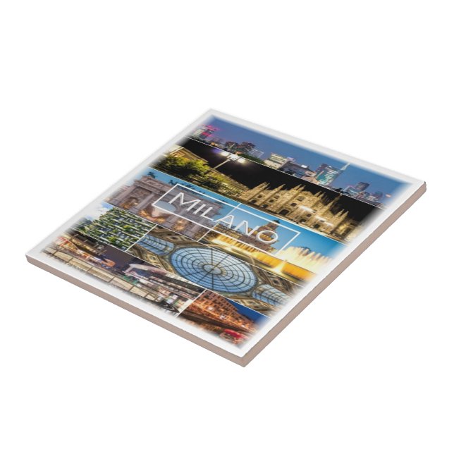 Azulejo De Cerâmica LMD003 MILAN, Mosaico, Lombardia, Itália, (Lateral)