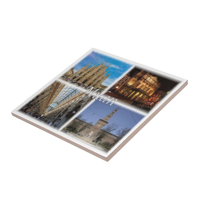 Azulejo De Cerâmica LMD117 MILAN mosaico, Lombardia, Itália (Lateral)