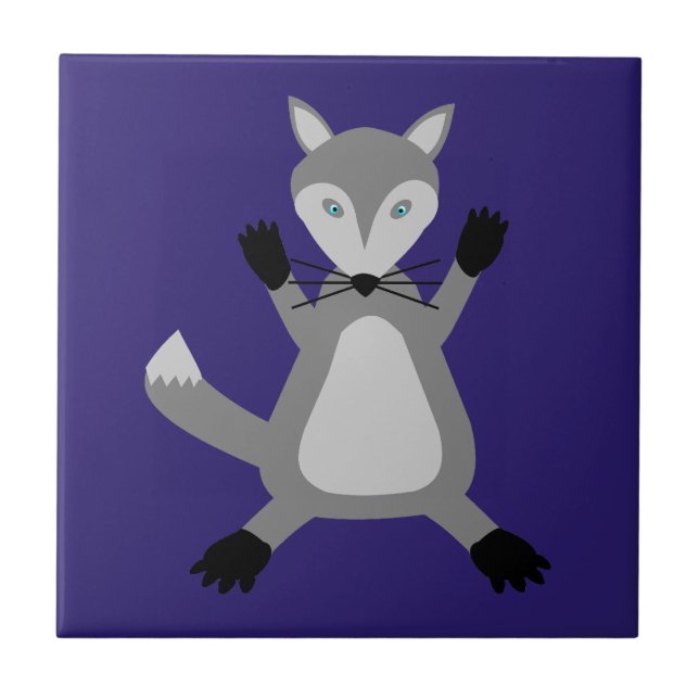 Azulejo De Cerâmica Lobo de Halloween Cachorro (Frente)
