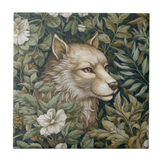 Azulejo De Cerâmica Lobo-do-art nas folhas