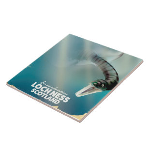 Azulejo De Cerâmica Loch Ness Scotland monster viagens vintage