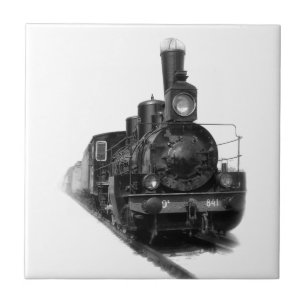 Azulejo De Cerâmica Locomotiva a vapor antiga
