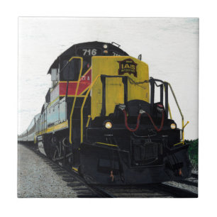 Azulejo De Cerâmica Locomotiva do Comboio nos Caminhos de Ferro