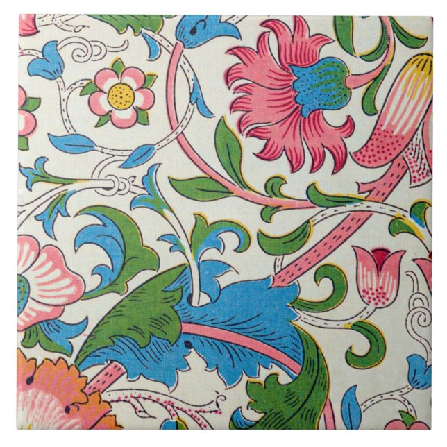Azulejo De Cerâmica Lodden, William Morris (Frente)