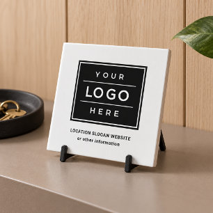 Azulejo De Cerâmica Logotipo Branco Decorativo para Empresas