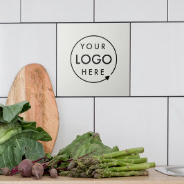 Azulejo De Cerâmica Logotipo comercial | Cinzas profissionais mínimas 