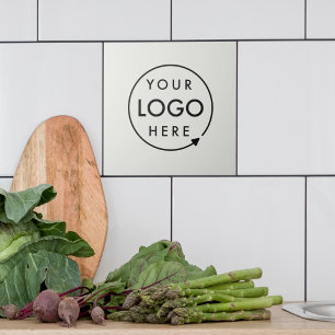 Azulejo De Cerâmica Logotipo comercial   Cinzas profissionais mínimas 