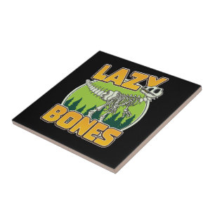 Azulejo De Cerâmica logotipo de desenho animado Lazy Bones