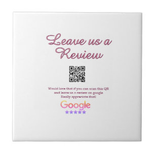 Azulejo De Cerâmica logotipo de revisão de negócios do Google Scan QR