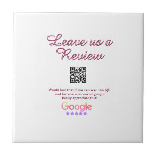 Azulejo De Cerâmica logotipo de revisão de negócios do Google Scan QR 