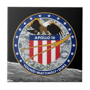 Azulejo De Cerâmica Logotipo do Símbolo da Missão da NASA Apollo 16