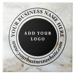 Azulejo De Cerâmica Logotipo Empresarial Personalizado em Mármore Bran