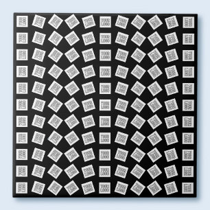 Azulejo De Cerâmica Logotipo exclusivo ou padrão de imagem Preto (ed