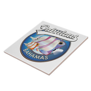 Azulejo De Cerâmica Logotipo fabuloso das Bahamas