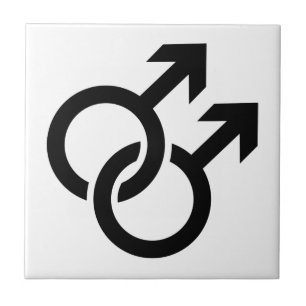 Azulejo De Cerâmica Logotipo masculino alegre