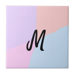 Azulejo De Cerâmica logotipo monograma simples e mínimo personalizado