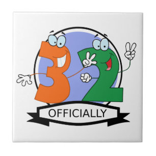Azulejo De Cerâmica Logotipo oficial de 32 aniversários