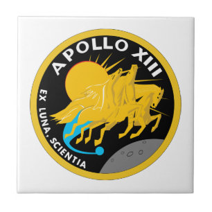 Azulejo De Cerâmica Logotipo patch da missão Apollo 13 NASA