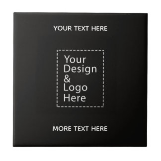 Azulejo De Cerâmica Logotipo Simples e Design de Texto Marcas Comercia