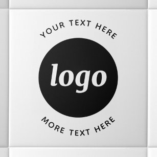 Azulejo De Cerâmica Logotipo simples Texto personalizado Empresa