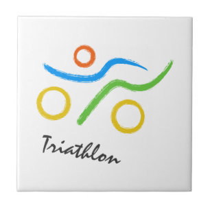 Azulejo De Cerâmica Logotipo Triathlon