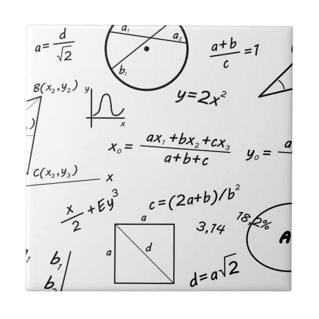 Azulejo De Cerâmica Loja de matemática brainy (Frente)