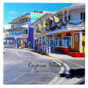 Azulejo De Cerâmica Lojas Coloridas das Ilhas Cayman