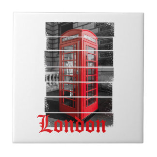 Azulejo De Cerâmica London Phone Box Vintage Souvenir
