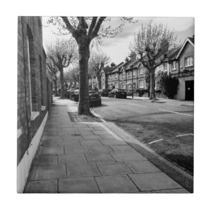 Azulejo De Cerâmica London Street View England preto e branco