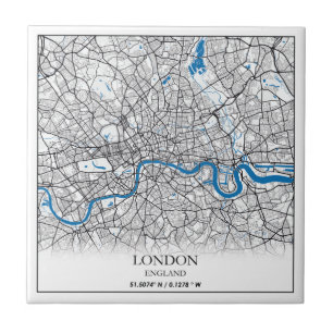 Azulejo De Cerâmica London United Kingdom City Map Viagem