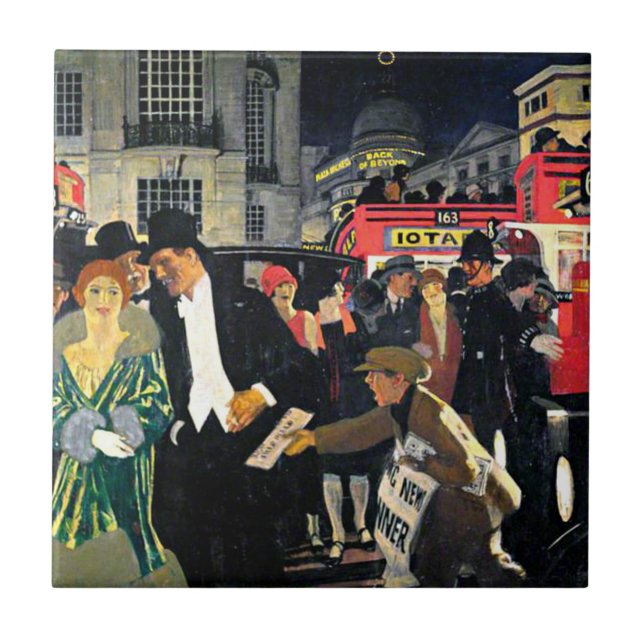 Azulejo De Cerâmica Londres, Piccadilly (Frente)