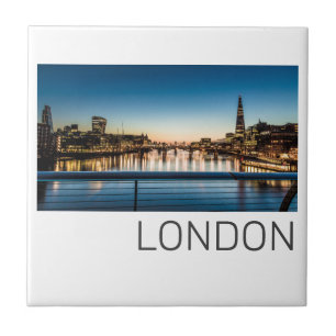 Azulejo De Cerâmica Londres Uk Skyline Reino Unido Inglaterra Souvenir