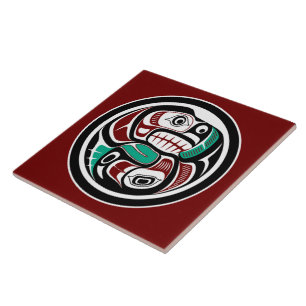 Azulejo De Cerâmica Lontra noroeste da Costa do Pacífico que persegue