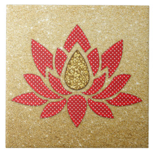 Azulejo de cerâmica Lotus Flower