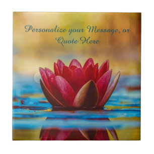Azulejo De Cerâmica Lótus Flower in Water Zen Meditation Personalize