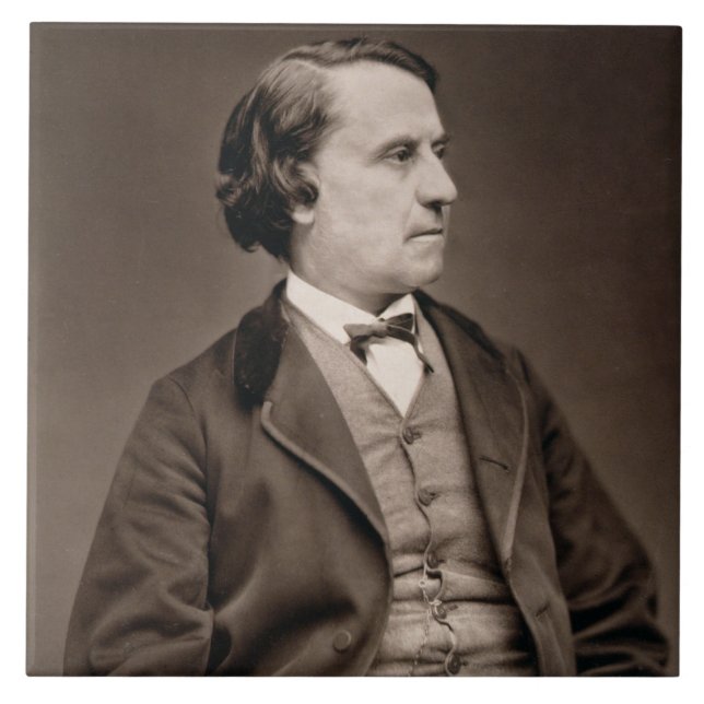 Azulejo De Cerâmica Louis Blanc (1813-82), 'de Galerie Contemporaine (Frente)